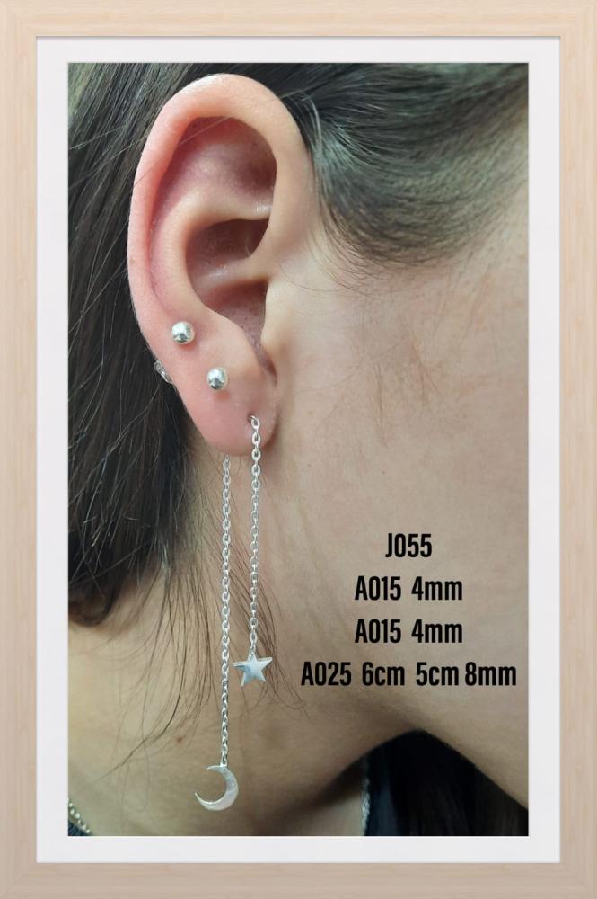 ARETES LARGOS DE CADENA